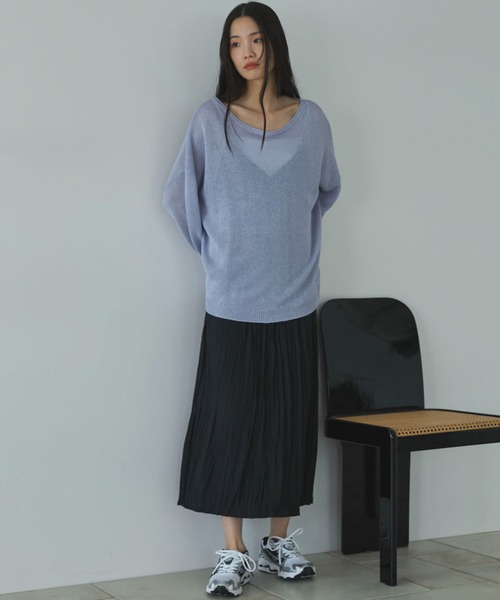Doux archives（ドゥアルシーヴ）の「割繊ワッシャーキャミワンピ―ス（ワンピース・レディース・キャメル/ブラック/ブルー・FREE）」の11枚目の写真