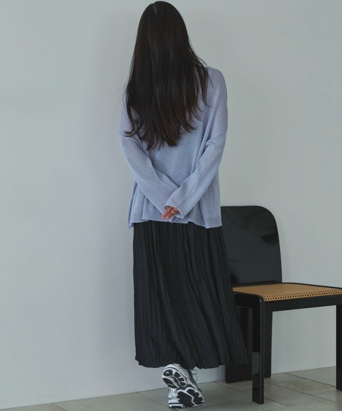 Doux archives（ドゥアルシーヴ）の「割繊ワッシャーキャミワンピ―ス（ワンピース・レディース・キャメル/ブラック/ブルー・FREE）」の8枚目の写真