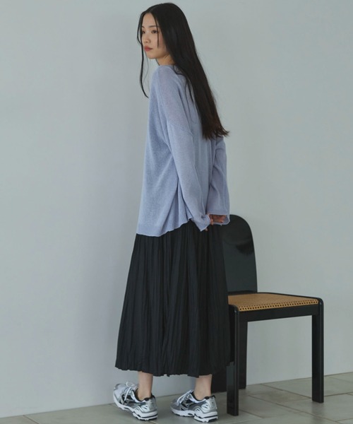 Doux archives（ドゥアルシーヴ）の「割繊ワッシャーキャミワンピ―ス（ワンピース・レディース・キャメル/ブラック/ブルー・FREE）」の7枚目の写真