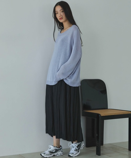 Doux archives（ドゥアルシーヴ）の「割繊ワッシャーキャミワンピ―ス（ワンピース・レディース・キャメル/ブラック/ブルー・FREE）」の6枚目の写真
