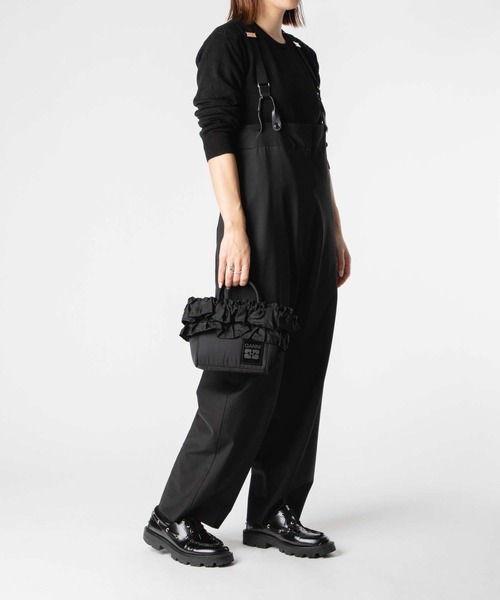 GANNI(ガニー)の「GANNI Mini Shopper Ruffle ガニー ミニ ショルダーバッグ(ショルダーバッグ・レディース・ブラック・FREE)」の2枚目の写真