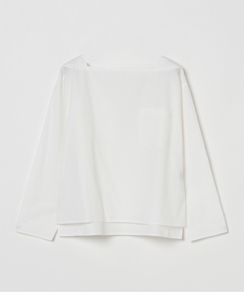 HELIOPOLE(エリオポール)の「SQUARE NECK PULLOVER(シャツ/ブラウス・レディース・ダークブルー/ホワイト・38)」の3枚目の写真