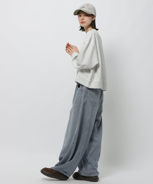 niko and...（ニコアンド）の「クラフトレースカレッジプルオーバー（スウェット・レディース・ナチュラル/ブルー/ネイビー・LARGE/MEDIUM）」の5枚目の写真