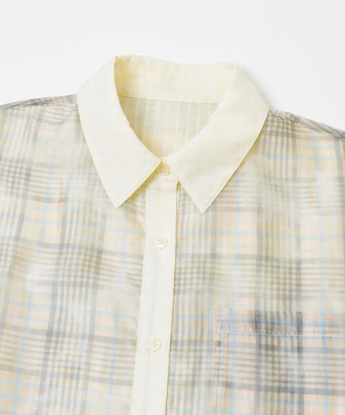 KBF（ケイビーエフ）の「シアーチェックレイヤードシャツ（シャツ/ブラウス・レディース・ホワイト系その他/ブルー系その他・ONE）」の11枚目の写真