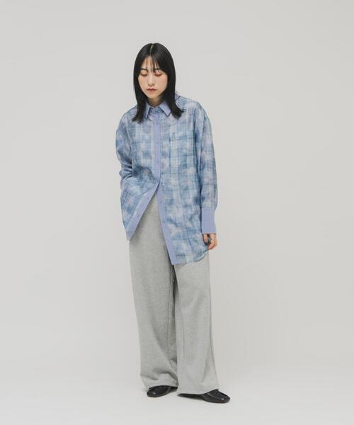 KBF（ケイビーエフ）の「シアーチェックレイヤードシャツ（シャツ/ブラウス・レディース・ホワイト系その他/ブルー系その他・ONE）」の15枚目の写真