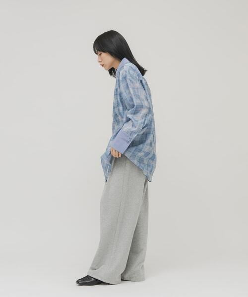 KBF（ケイビーエフ）の「シアーチェックレイヤードシャツ（シャツ/ブラウス・レディース・ホワイト系その他/ブルー系その他・ONE）」の16枚目の写真