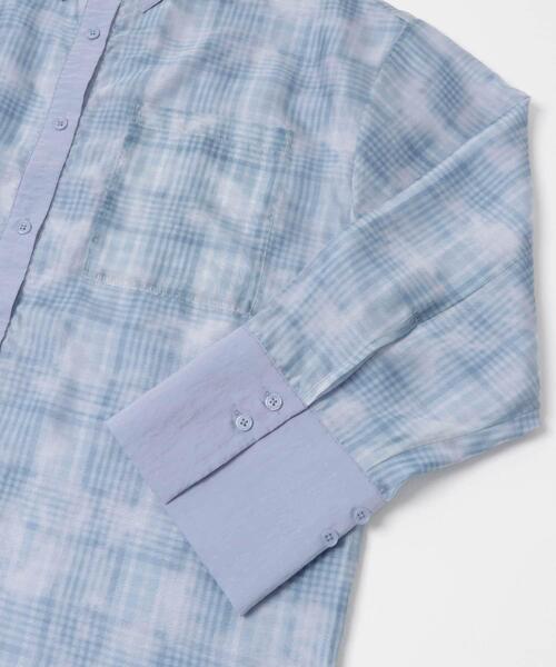 KBF（ケイビーエフ）の「シアーチェックレイヤードシャツ（シャツ/ブラウス・レディース・ホワイト系その他/ブルー系その他・ONE）」の20枚目の写真