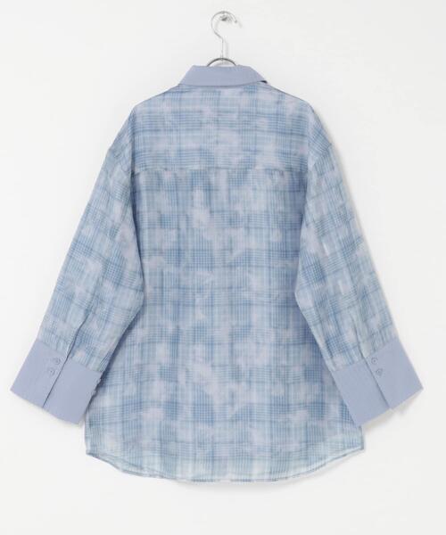 KBF（ケイビーエフ）の「シアーチェックレイヤードシャツ（シャツ/ブラウス・レディース・ホワイト系その他/ブルー系その他・ONE）」の21枚目の写真