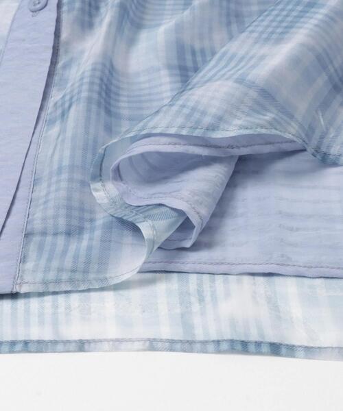 KBF（ケイビーエフ）の「シアーチェックレイヤードシャツ（シャツ/ブラウス・レディース・ホワイト系その他/ブルー系その他・ONE）」の22枚目の写真