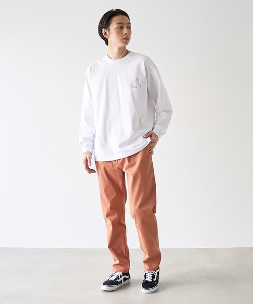 coen（コーエン）の「KiyokazuTsujino プリントロングスリーブTシャツ（Tシャツ/カットソー・メンズ・ホワイト/ダークグレー/ベージュ/ライトブルー・S/M/L/XL）」の5枚目の写真