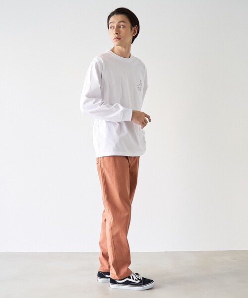 coen（コーエン）の「KiyokazuTsujino プリントロングスリーブTシャツ（Tシャツ/カットソー・メンズ・ホワイト/ダークグレー/ベージュ/ライトブルー・S/M/L/XL）」の6枚目の写真
