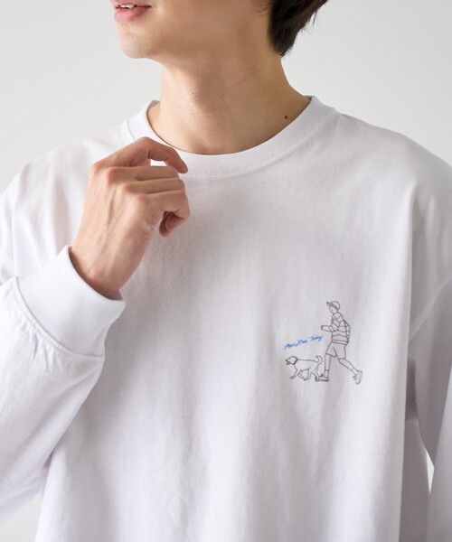 coen（コーエン）の「KiyokazuTsujino プリントロングスリーブTシャツ（Tシャツ/カットソー・メンズ・ホワイト/ダークグレー/ベージュ/ライトブルー・S/M/L/XL）」の10枚目の写真