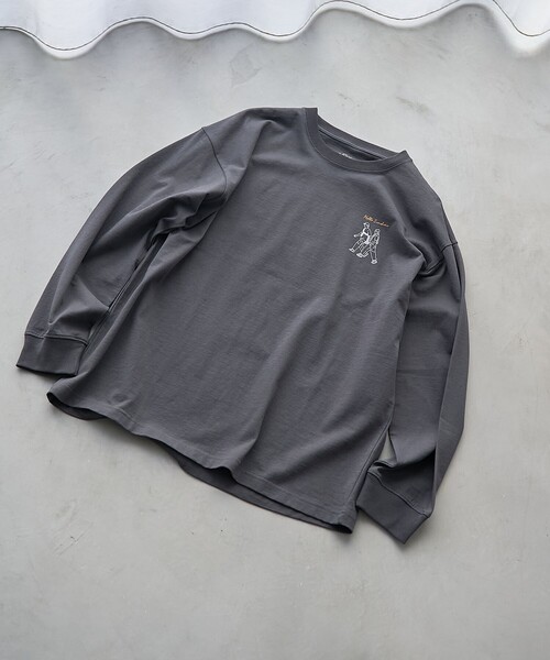 coen（コーエン）の「KiyokazuTsujino プリントロングスリーブTシャツ（Tシャツ/カットソー・メンズ・ホワイト/ダークグレー/ベージュ/ライトブルー・S/M/L/XL）」の11枚目の写真