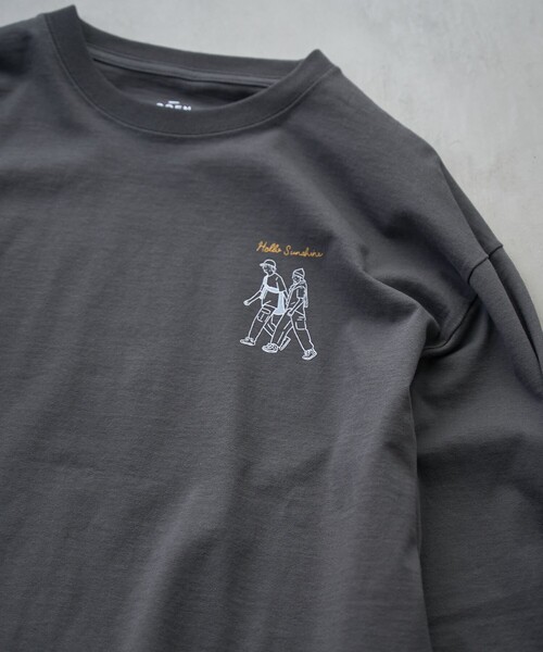 coen（コーエン）の「KiyokazuTsujino プリントロングスリーブTシャツ（Tシャツ/カットソー・メンズ・ホワイト/ダークグレー/ベージュ/ライトブルー・S/M/L/XL）」の12枚目の写真
