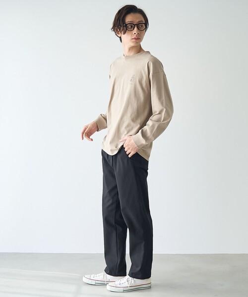 coen（コーエン）の「KiyokazuTsujino プリントロングスリーブTシャツ（Tシャツ/カットソー・メンズ・ホワイト/ダークグレー/ベージュ/ライトブルー・S/M/L/XL）」の14枚目の写真