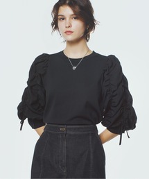 STRAWBERRY-FIELDS | エレナポリー_シャーリングスリーブニット(ニット/セーター)