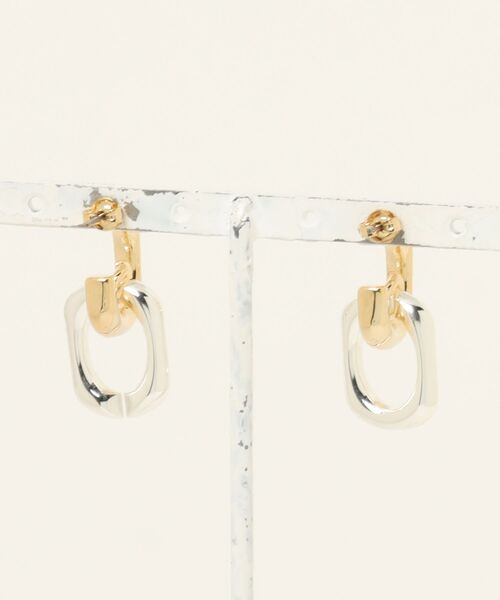 novice（ノーヴィス）の「【novice】Bicolor Square Hoop Pierce［Stainless］（ピアス（両耳用）・レディース・その他・FREE）」の4枚目の写真