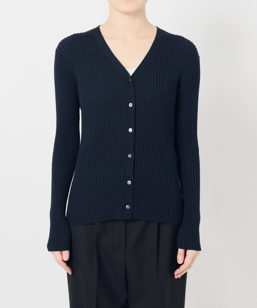 VERMEIL par iena（ヴェルメイユパーイエナ）の「《追加》イタリア糸 RIB Vネックカーディガン（カーディガン/ボレロ・レディース・ピンク/アイボリー/ネイビー・FREE）」の20枚目の写真