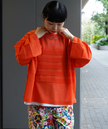 JOURNAL STANDARD LUXE（ジャーナルスタンダード　ラックス）の「シアーボーダー ボートネックプルオーバー（ニット/セーター）」