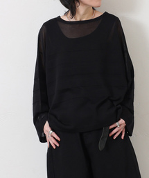 JOURNAL STANDARD LUXE | シアーボーダー ボートネックプルオーバー(ニット/セーター)