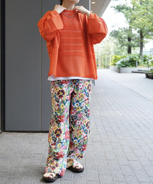 JOURNAL STANDARD LUXE（ジャーナルスタンダード　ラックス）の「シアーボーダー ボートネックプルオーバー（ニット/セーター・レディース・ホワイト/ブラック/オレンジ/ネイビー・FREE）」の22枚目の写真