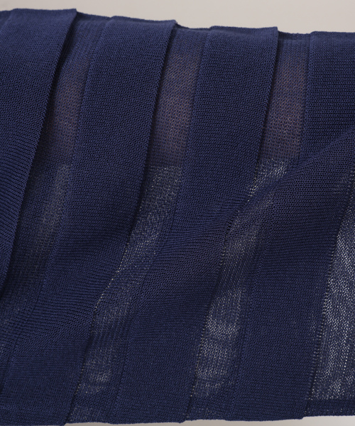 JOURNAL STANDARD LUXE（ジャーナルスタンダード　ラックス）の「シアーボーダー ボートネックプルオーバー（ニット/セーター・レディース・ホワイト/ブラック/オレンジ/ネイビー・FREE）」の7枚目の写真