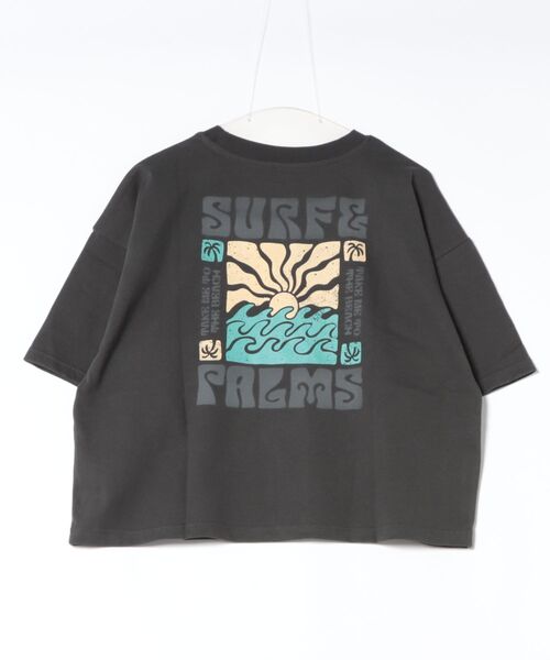 Kahiko（カヒコ）の「【Kahiko】SURF＆Palms デインTシャツ（Tシャツ/カットソー・レディース・チャコール/ブルー/オフホワイト・FREE）」の2枚目の写真