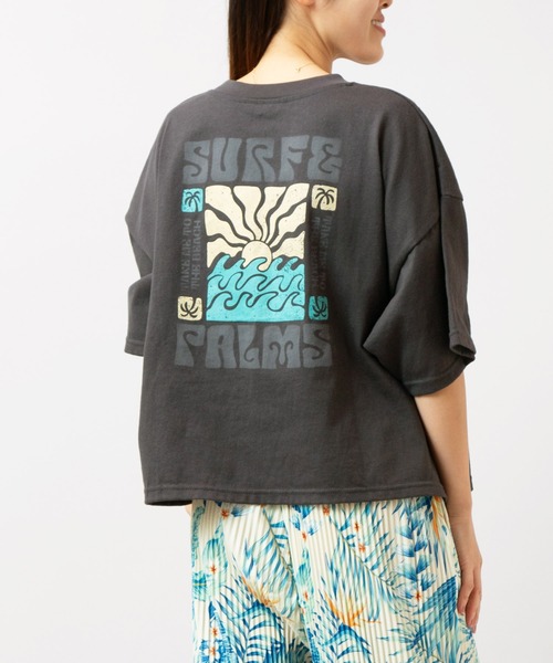 Kahiko（カヒコ）の「【Kahiko】SURF＆Palms デインTシャツ（Tシャツ/カットソー・レディース・チャコール/ブルー/オフホワイト・FREE）」の5枚目の写真