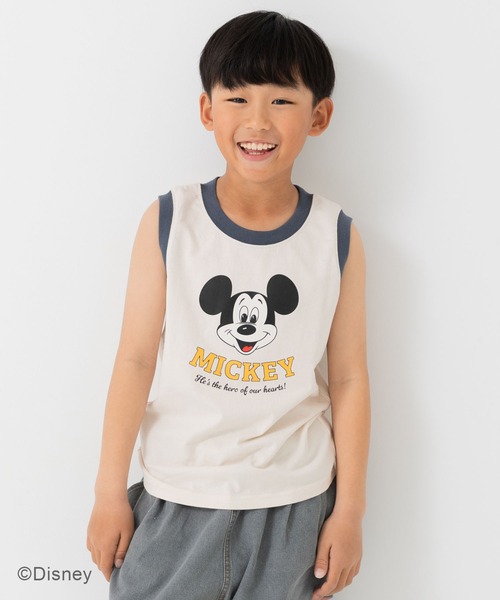 Disney(ディズニー)の「〈ディズニー〉ミッキーマウス/タンクトップ(タンクトップ・キッズ・オートミール/クリーム・80cm/90cm/100cm/110cm/120cm/130cm)」の1枚目の写真