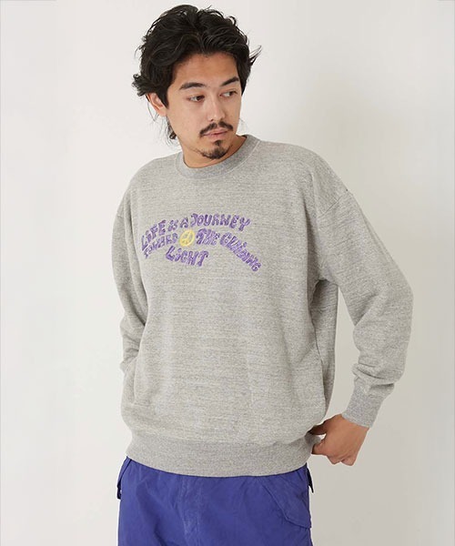 HOLLYWOOD RANCH MARKET(ハリウッドランチマーケット)の「LIFE IS JOURNEY メランジ エンブロイダリープルオーバー(スウェット・メンズ・ブラック/グレー・S/M/L/XL)」の10枚目の写真