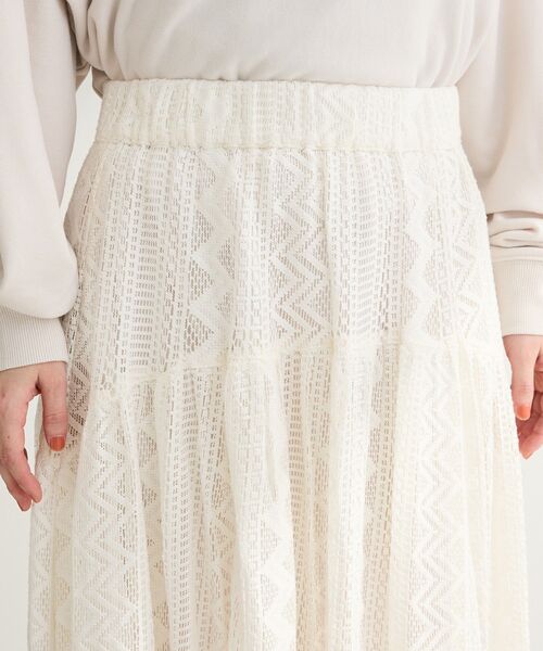 Green Parks(グリーンパークス)の「ラウンド切替インドコットンレーススカート(スカート・レディース・ブラック/オフホワイト・FREE)」の22枚目の写真