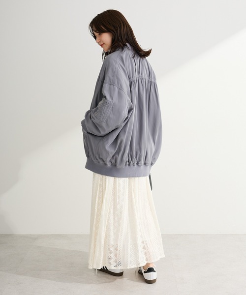 Green Parks(グリーンパークス)の「ラウンド切替インドコットンレーススカート(スカート・レディース・ブラック/オフホワイト・FREE)」の5枚目の写真