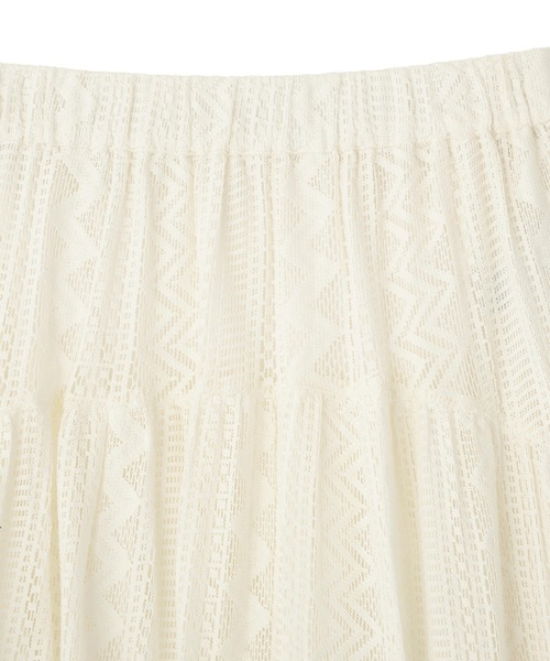 Green Parks(グリーンパークス)の「ラウンド切替インドコットンレーススカート(スカート・レディース・ブラック/オフホワイト・FREE)」の12枚目の写真