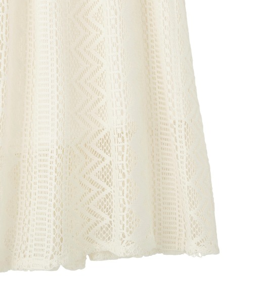 Green Parks(グリーンパークス)の「ラウンド切替インドコットンレーススカート(スカート・レディース・ブラック/オフホワイト・FREE)」の14枚目の写真