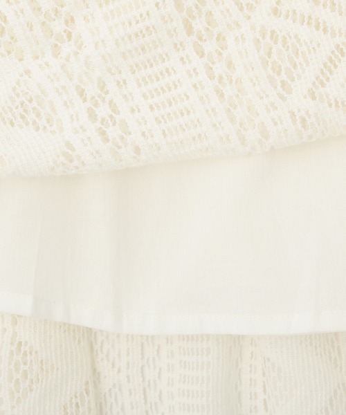 Green Parks(グリーンパークス)の「ラウンド切替インドコットンレーススカート(スカート・レディース・ブラック/オフホワイト・FREE)」の15枚目の写真