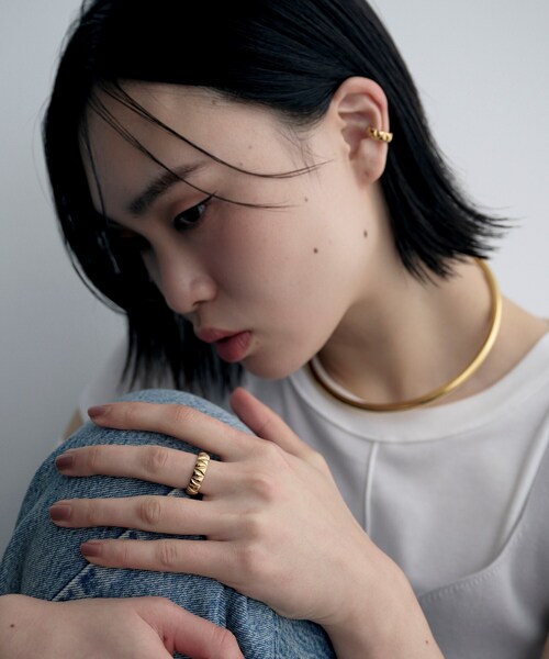COCOSHNIK ONKITSCH（ココシュニックオンキッチュ）の「シルバー キルトリングS GP（リング・レディース・ゴールド・14/12）」の6枚目の写真