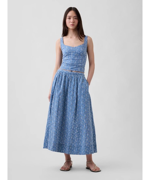 GAP（ギャップ）の「アイレット クロップド ビスチェトップス（シャツ/ブラウス・レディース・ブルー・M/S/XS/L/XXS）」の2枚目の写真