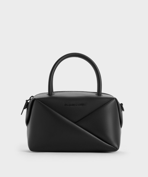 CHARLES & KEITH(チャールズ & キース)の「Midoriミドリジオメトリックボウリングバッグ(トートバッグ・レディース・チョコ/ダークブラック・S)」の17枚目の写真