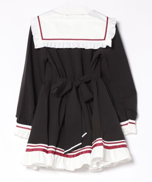 Secret Honey（シークレットハニー）の「フロントレースアップセーラーワンピース（ワンピース・レディース・グレー/ブラック・MEDIUM）」の3枚目の写真