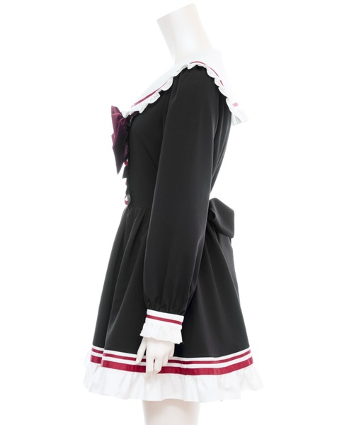 Secret Honey（シークレットハニー）の「フロントレースアップセーラーワンピース（ワンピース・レディース・グレー/ブラック・MEDIUM）」の14枚目の写真