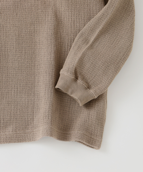 JOURNAL STANDARD J.S HOMESTEAD（ジャーナルスタンダードホームステッド）の「J.S.Homestead / レノ メッシュ ファブリック ヘンリー ネック ロンT（Tシャツ/カットソー・メンズ・ブラック/サックスブルー/アイボリー/ブラウン系その他・MEDIUM/LARGE）」の18枚目の写真