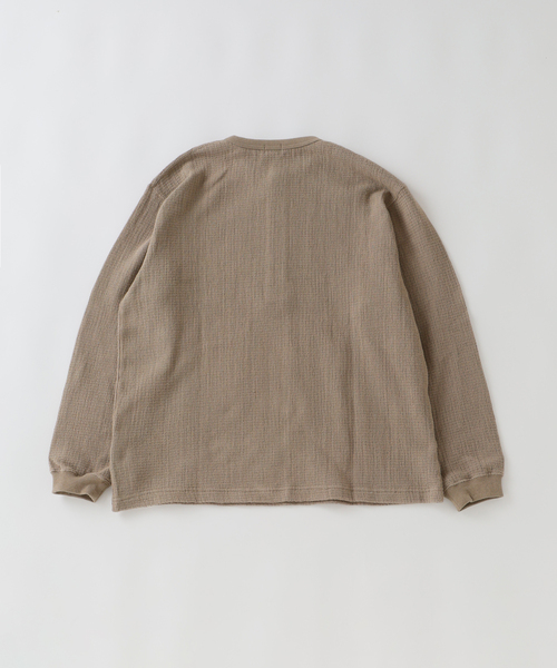 JOURNAL STANDARD J.S HOMESTEAD（ジャーナルスタンダードホームステッド）の「J.S.Homestead / レノ メッシュ ファブリック ヘンリー ネック ロンT（Tシャツ/カットソー・メンズ・ブラック/サックスブルー/アイボリー/ブラウン系その他・MEDIUM/LARGE）」の15枚目の写真