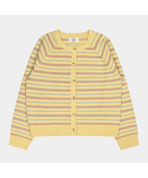 PIGMENT（ピグメント）の「3度段スプリングカーディガン (ZYSW251215)（カーディガン/ボレロ・レディース・ネイビー/イエロー・FREE）」の2枚目の写真