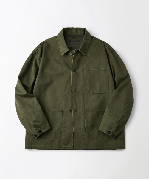 OUTSTANDING(アウトスタンディング)の「USN N-3 HBT JACKET_OLIVE GREEN(ミリタリージャケット・メンズ・その他・SMALL/MEDIUM/LARGE)」の1枚目の写真