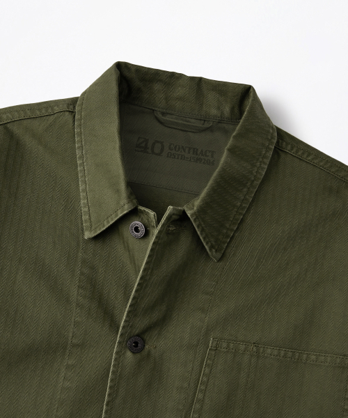 OUTSTANDING(アウトスタンディング)の「USN N-3 HBT JACKET_OLIVE GREEN(ミリタリージャケット・メンズ・その他・SMALL/MEDIUM/LARGE)」の3枚目の写真