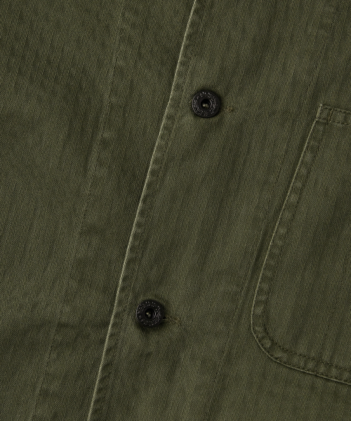 OUTSTANDING(アウトスタンディング)の「USN N-3 HBT JACKET_OLIVE GREEN(ミリタリージャケット・メンズ・その他・SMALL/MEDIUM/LARGE)」の4枚目の写真
