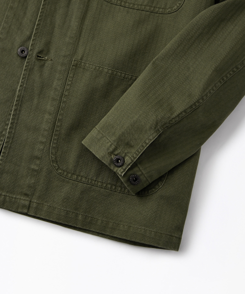 OUTSTANDING(アウトスタンディング)の「USN N-3 HBT JACKET_OLIVE GREEN(ミリタリージャケット・メンズ・その他・SMALL/MEDIUM/LARGE)」の6枚目の写真