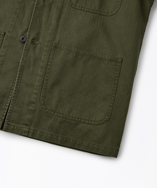 OUTSTANDING(アウトスタンディング)の「USN N-3 HBT JACKET_OLIVE GREEN(ミリタリージャケット・メンズ・その他・SMALL/MEDIUM/LARGE)」の8枚目の写真
