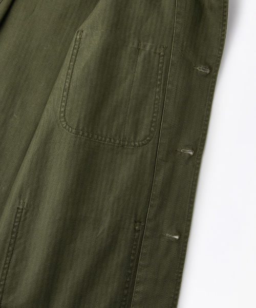 OUTSTANDING(アウトスタンディング)の「USN N-3 HBT JACKET_OLIVE GREEN(ミリタリージャケット・メンズ・その他・SMALL/MEDIUM/LARGE)」の9枚目の写真