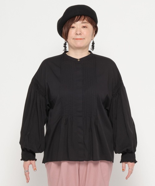 studio CLIP（スタディオクリップ）の「【さかもってぃ企画】食後でもすっきり見えちゃうブラウス（シャツ/ブラウス・レディース・ピンク/インディゴブルー/ブラック・FREE）」の22枚目の写真